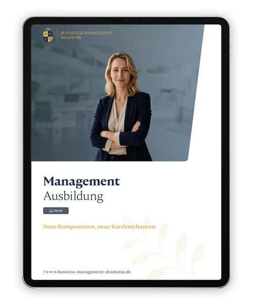 Mockup Informationsbroschüre Ausbildung Management