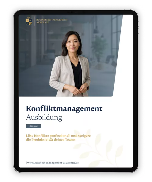 Mockup Informationsbroschüre Ausbildung Konfliktmanagement