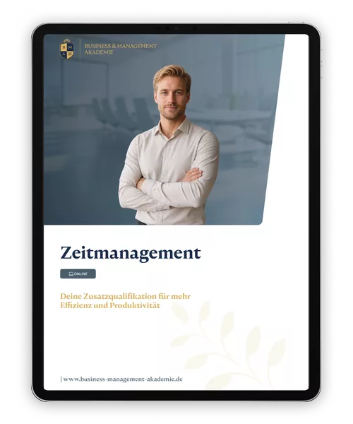 Mockup Informationsbroschüre Ausbildung Zeitmanagement