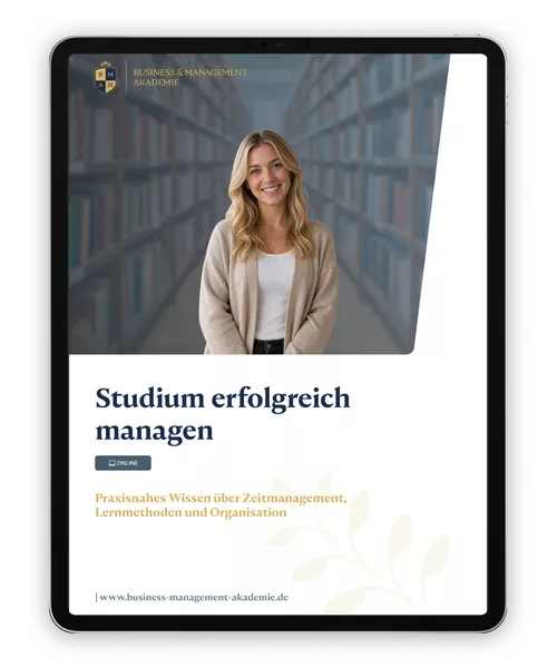 Mockup Informationsbroschüre Studium managen
