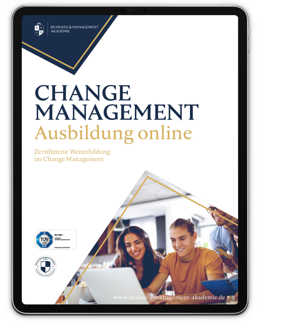 Informationsbroschüre Change Management Ausbildung Mockup